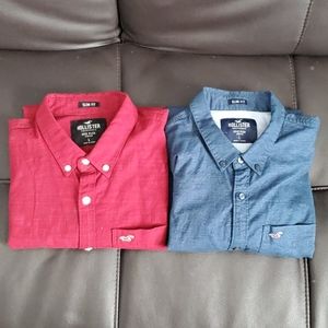 2-Pack Men's Hollister Long Sleeve Button Down